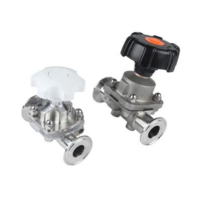 Características estructurales de la válvula de diafragma manual.